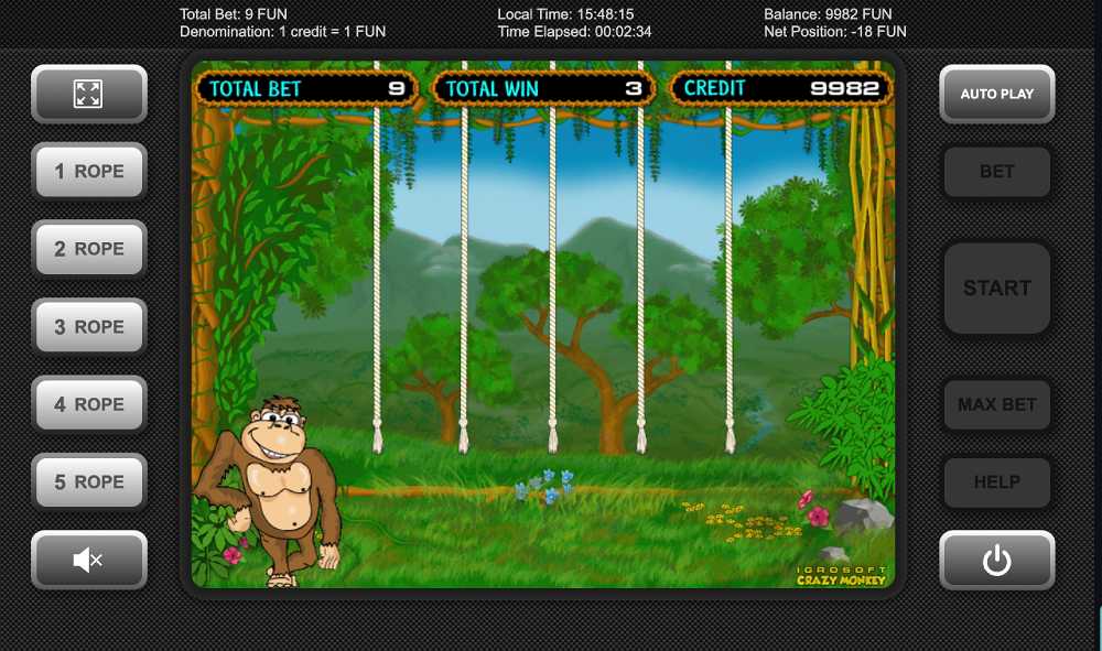 Crazy Monkey bonus game 1