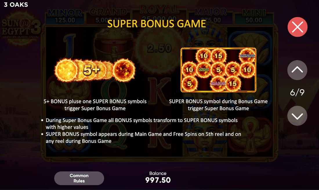  Super Bonus Game Sun of Egypt 3